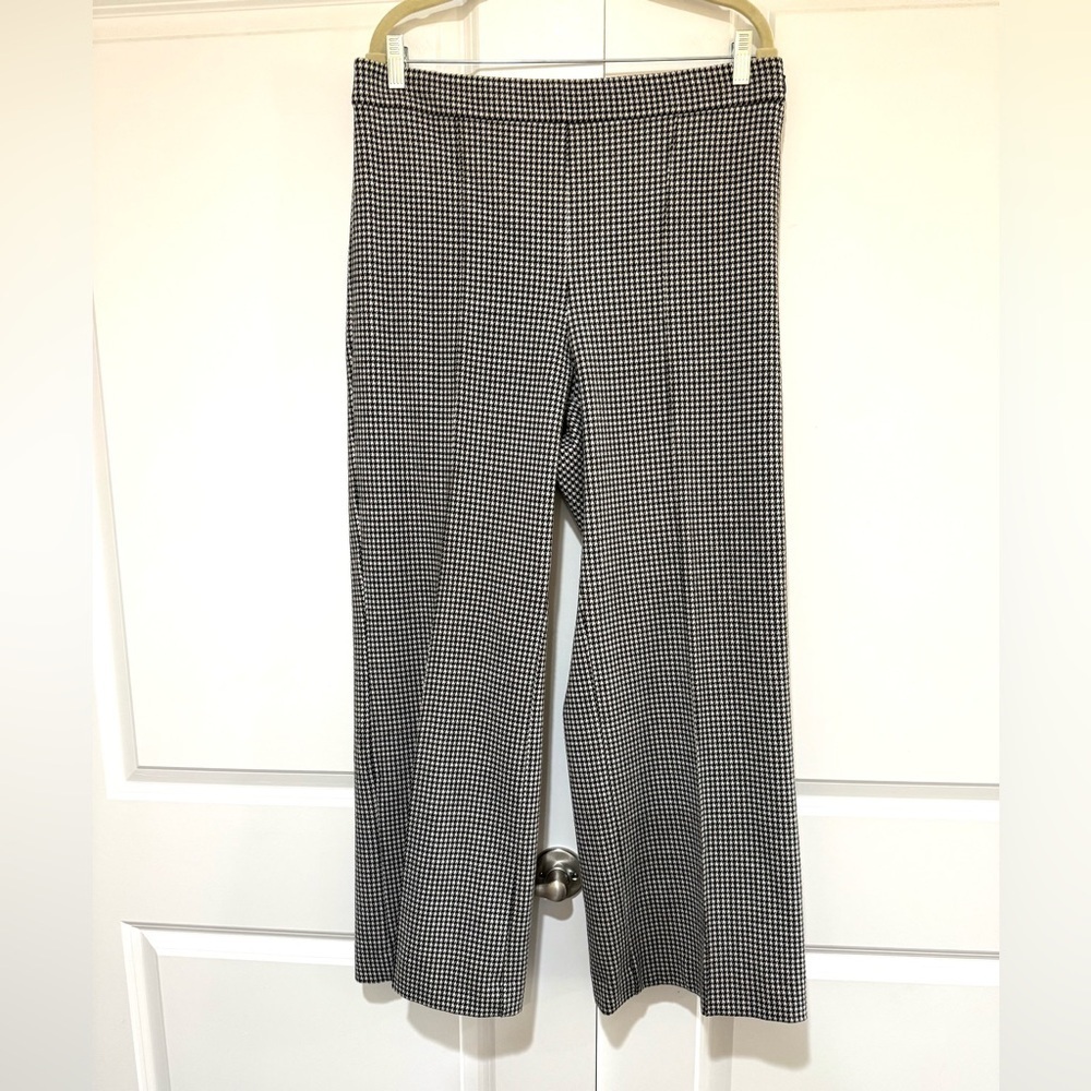 Ann Taylor Black and White Checkered Wide Leg Pants